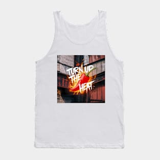 Turn Up The Heat, Hot Sauce Graffiti Design Tank Top